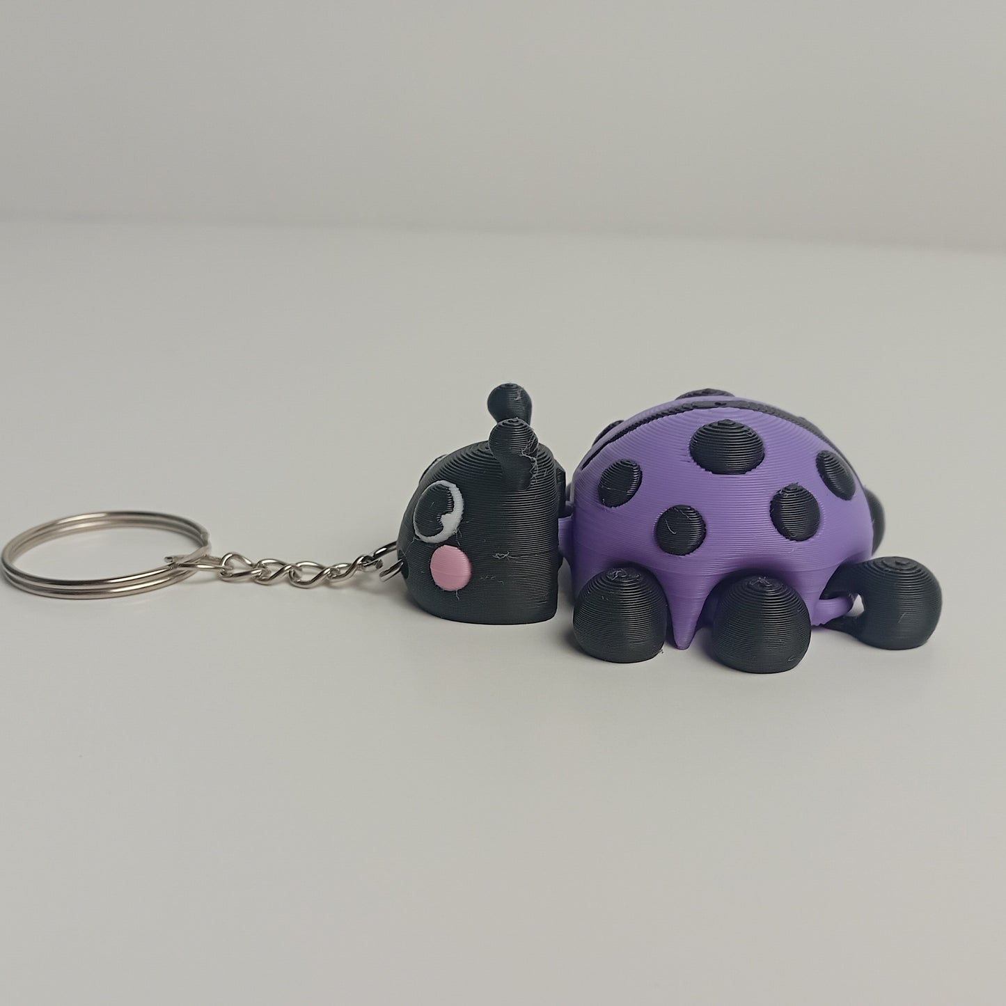 Animal Keychains- Purple Ladybug