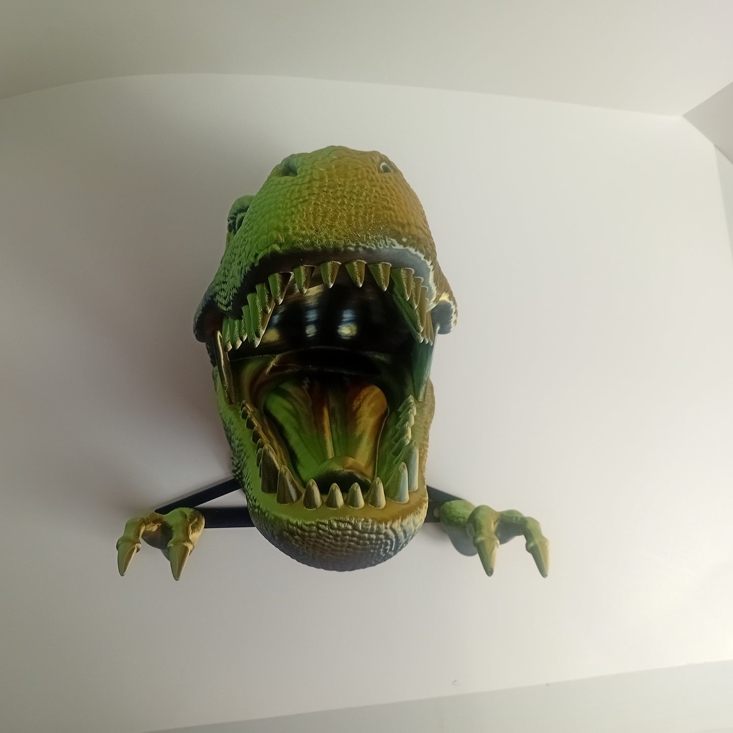 Wall Mounted Heads- Yellow and Green Tyrannosaurus Rex