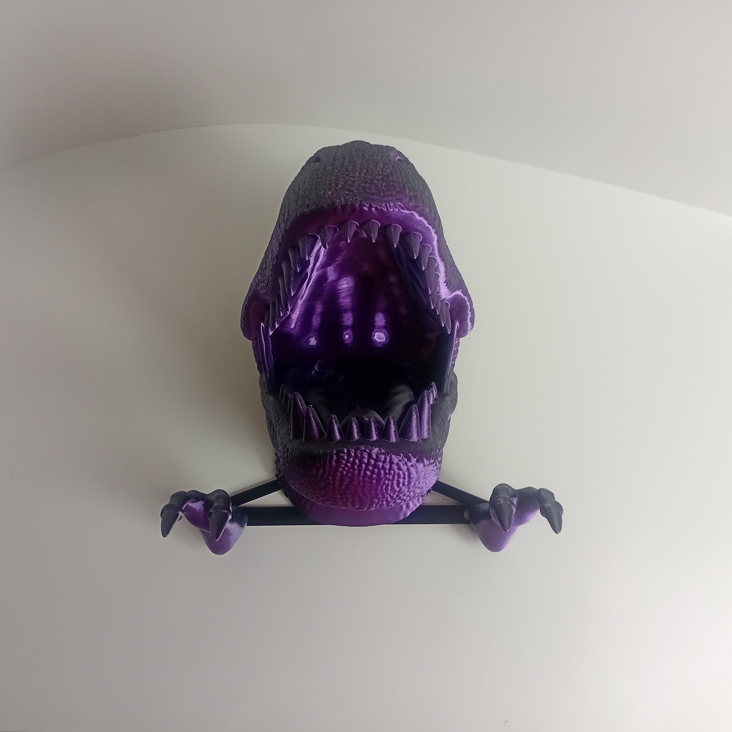 Wall Mounted Heads- Purple and Black Tyrannosaurus Rex
