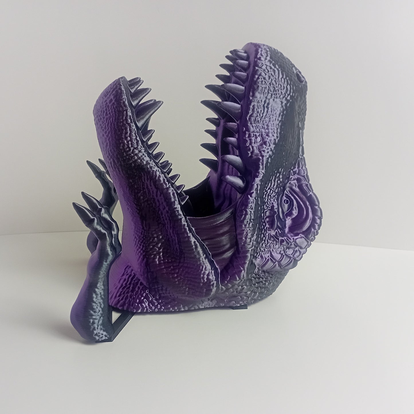 Wall Mounted Heads- Purple and Black Tyrannosaurus Rex