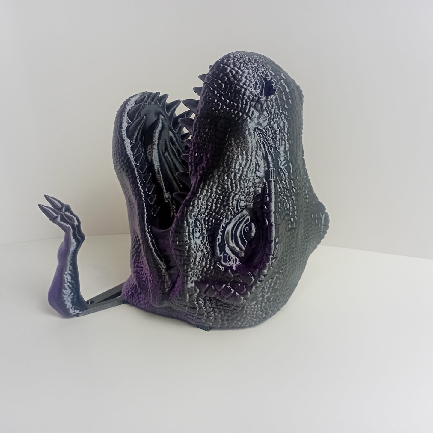 Wall Mounted Heads- Purple and Black Tyrannosaurus Rex