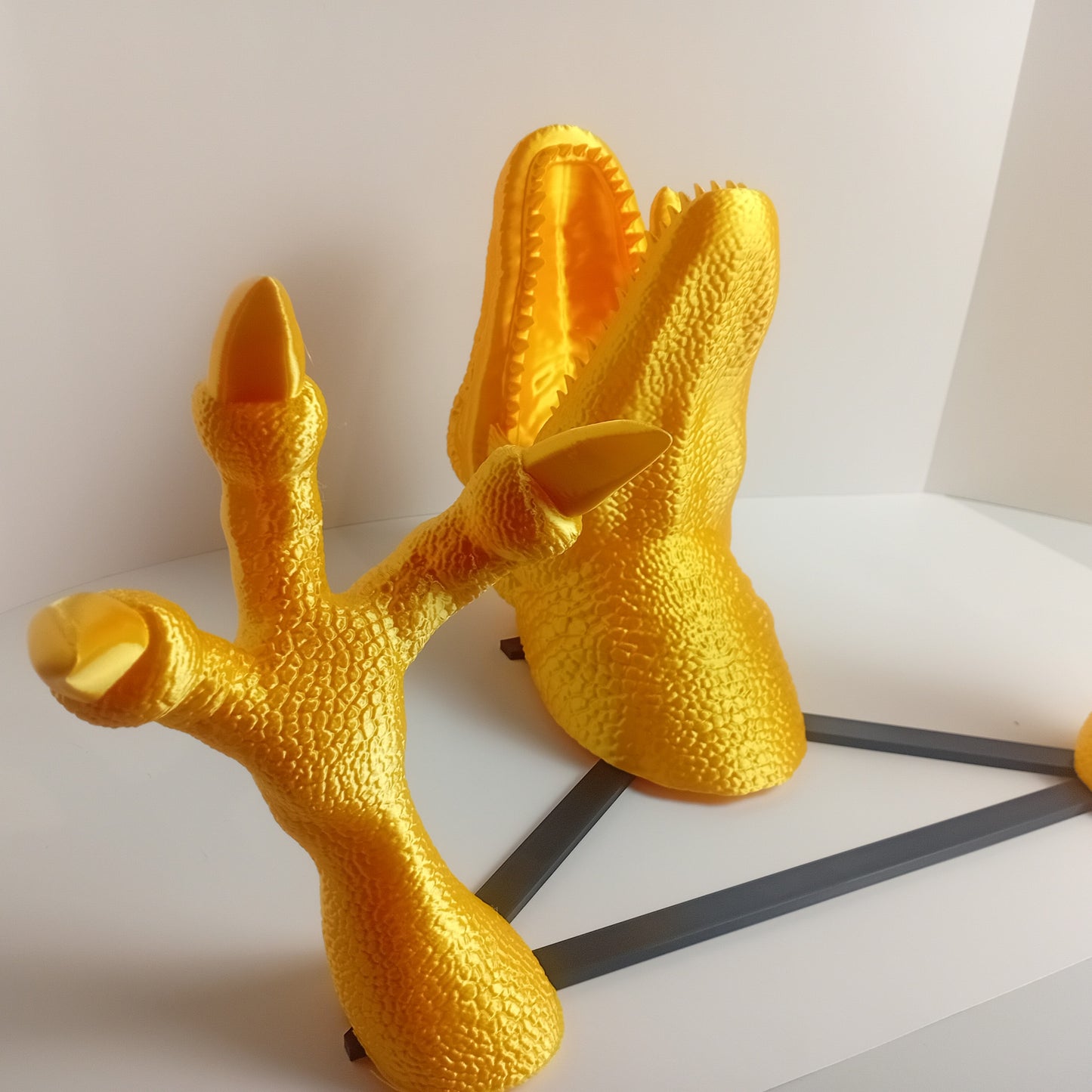 Wall Mounted Heads- Gold Velociraptor