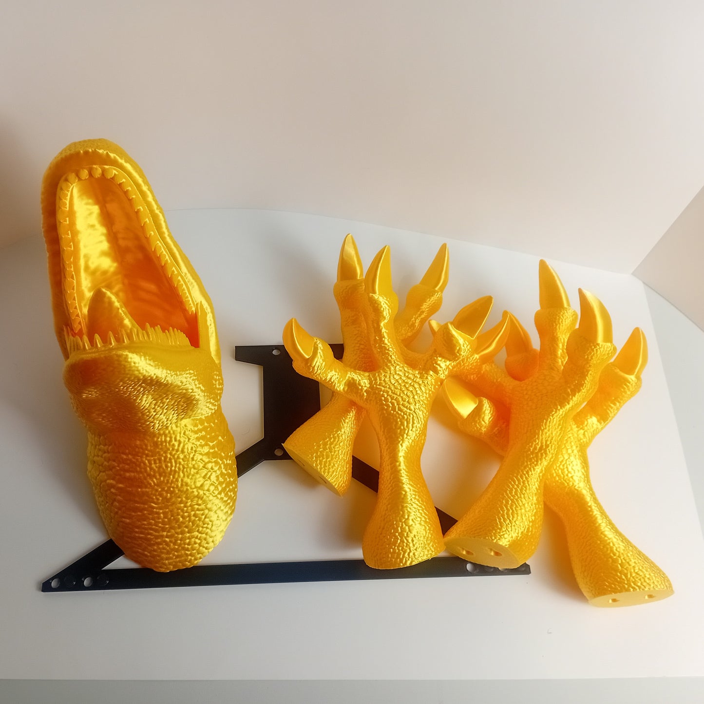 Wall Mounted Heads- Gold Velociraptor