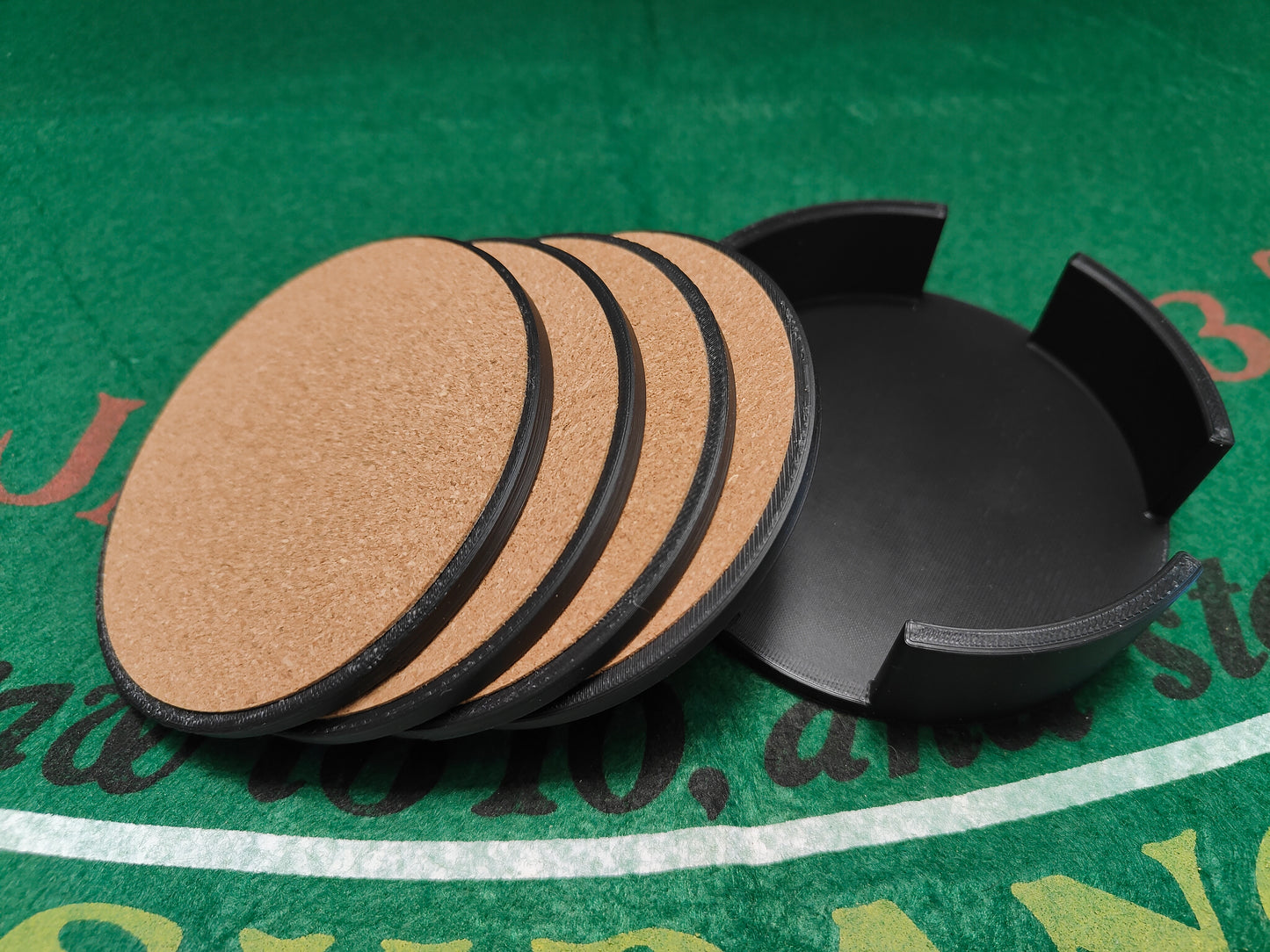 Drink coasters featuring the ace of each suit!