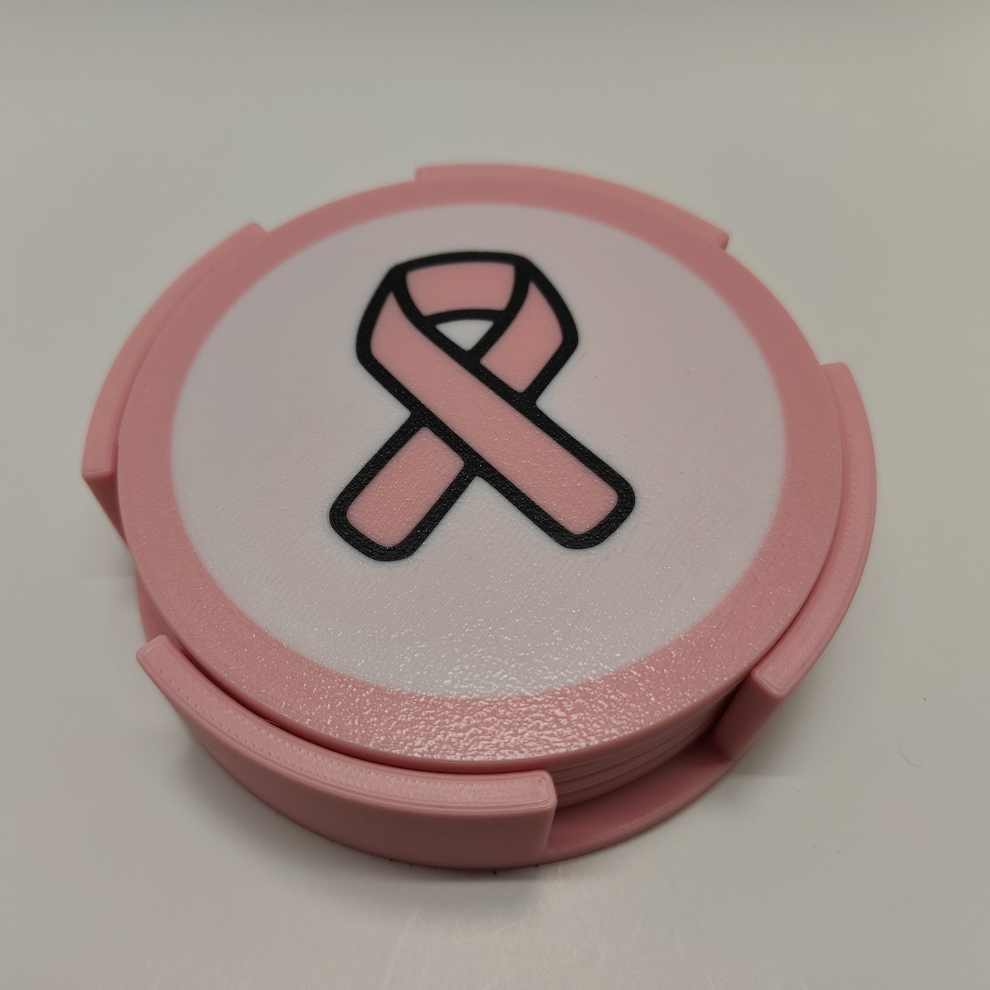 Pink Ribbon Drink Coasters
