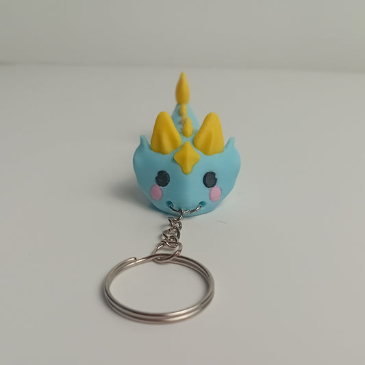 Animal Keychains- Blue and Yellow Dragon