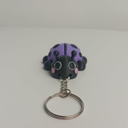 Animal Keychains- Purple Ladybug