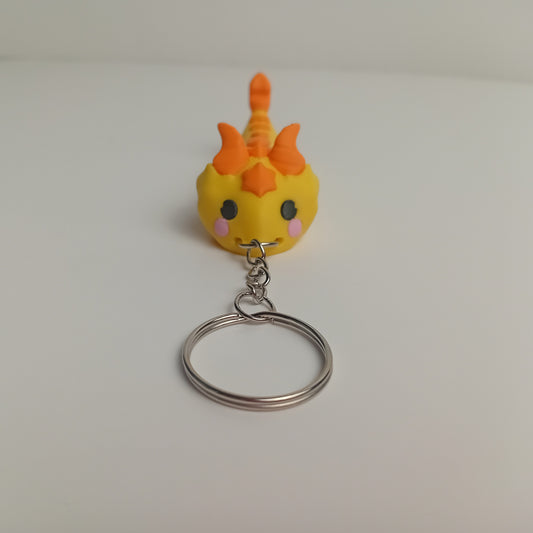 Animal Keychains- Yellow and Orange Dragon
