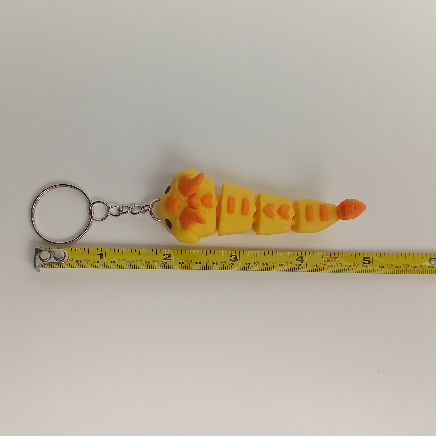 Animal Keychains- Yellow and Orange Dragon