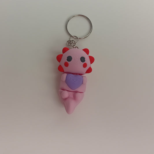 Animal Keychains- Pink Axolotl