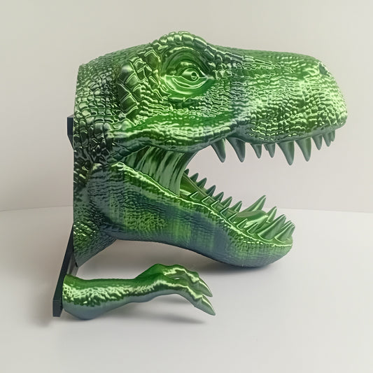 Wall Mounted Heads- Yellow and Green Tyrannosaurus Rex