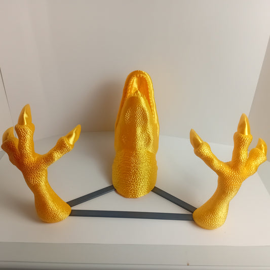 Wall Mounted Heads- Gold Velociraptor