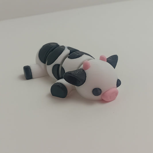 Articulated Animal Toys- Black and White Cow