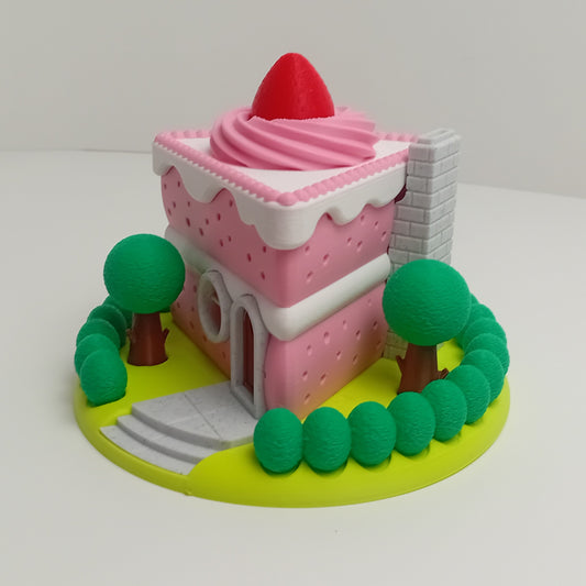 Strawberry Cake Fairy House