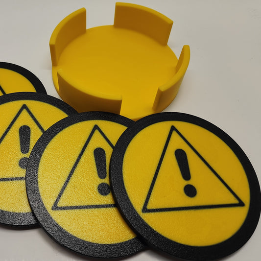 Drink Coasters featuring ISO 7010 General Danger Warning!